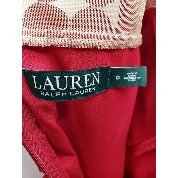 LAUREN RALPH LAUREN - LADY IN RED CIRCLES SHIFT DRESS - SZ 8 - Picture 5 of 6